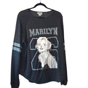 Marilyn Monroe 2X Long Sleeve Graphic Sweatshirt 60% Cotton Blend Womens Made In